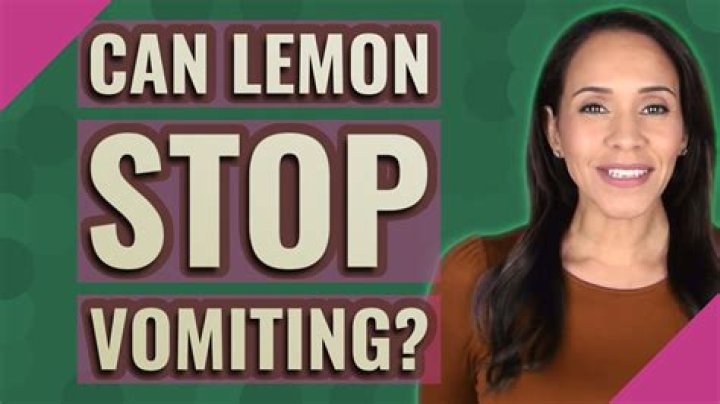 Can lemon stop vomiting?