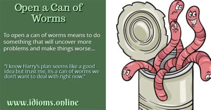 Can of Worms idiom meaning?