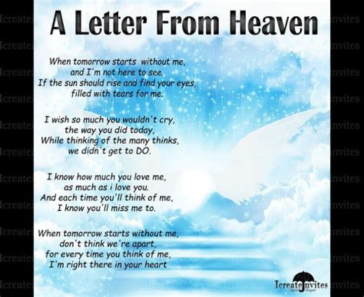 Can you send a letter to heaven?