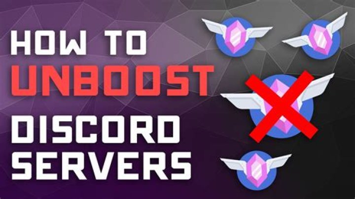 Can you Unboost a Discord server?