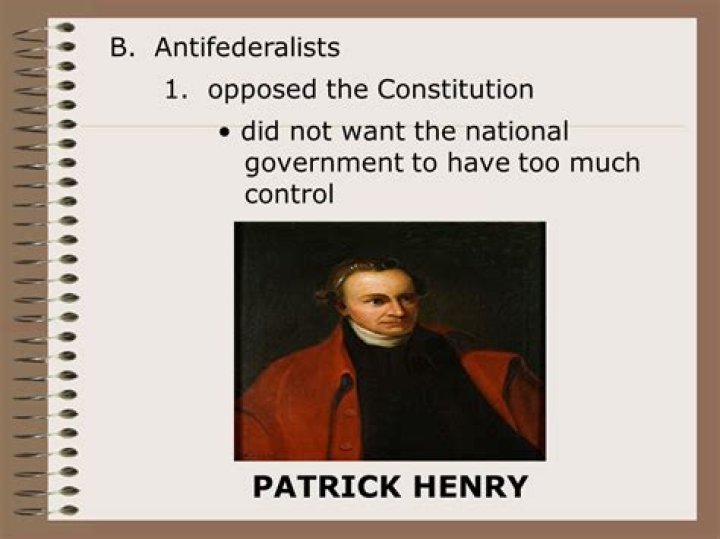 Did Patrick Henry support the Constitution?