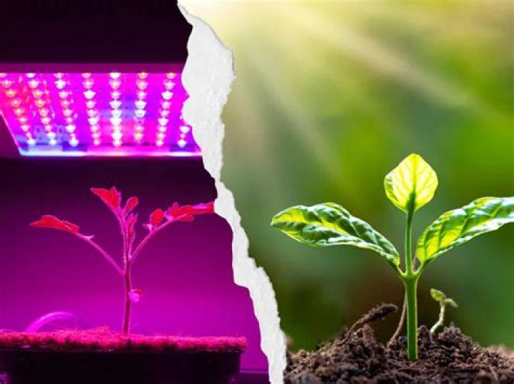 Do plants grow better in sunlight or artificial light?
