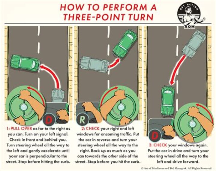 Do you signal during a 3 point turn?