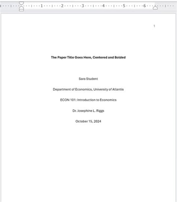 Does APA need a title page?