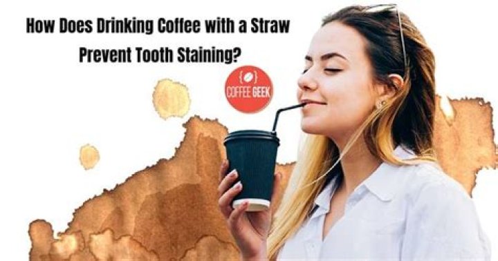 Does drinking coffee with a straw help?