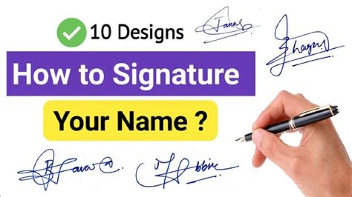 Does my signature have to be my name?