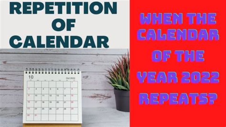 Does the calendar repeat itself?