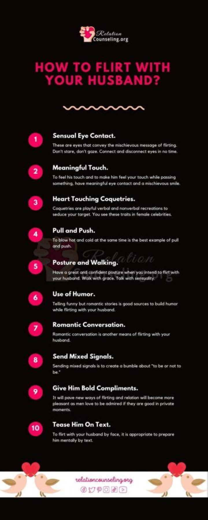 How can I flirt with my husband?