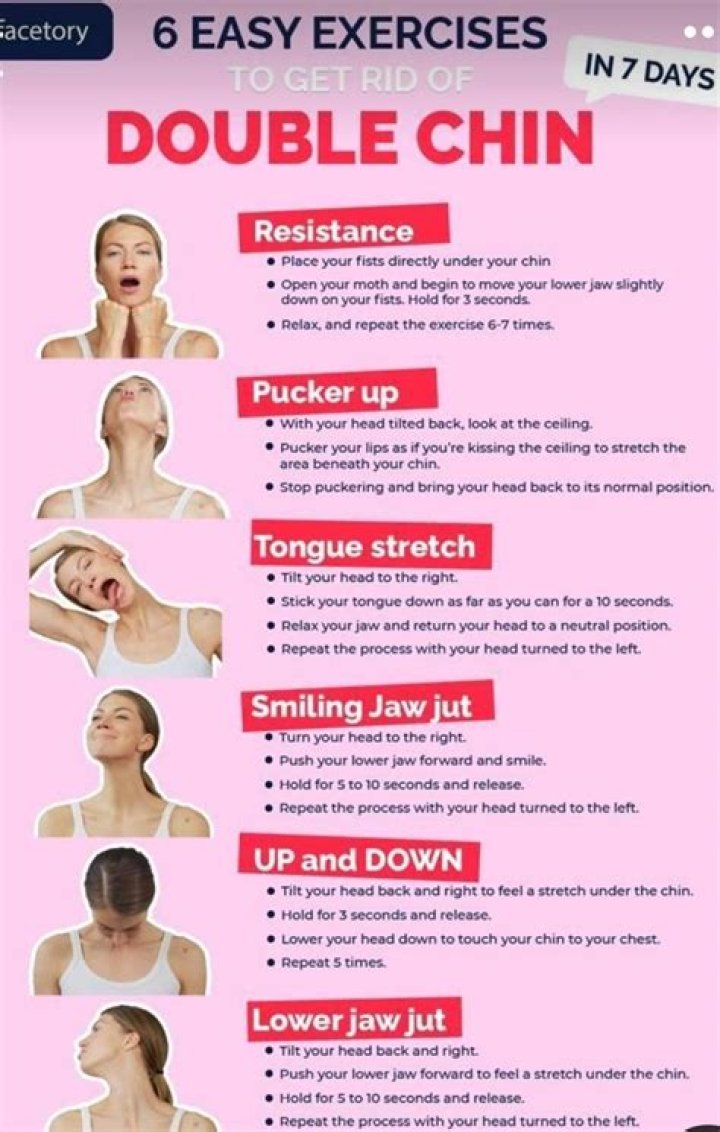 How can I lose my double chin in 5 days without exercise?