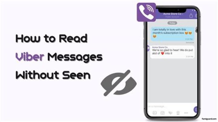 How can I read Viber messages without being seen?