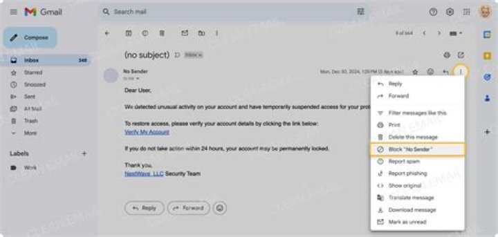 How do I block incoming emails?