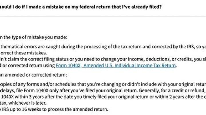 How do I fix a tax return already filed?