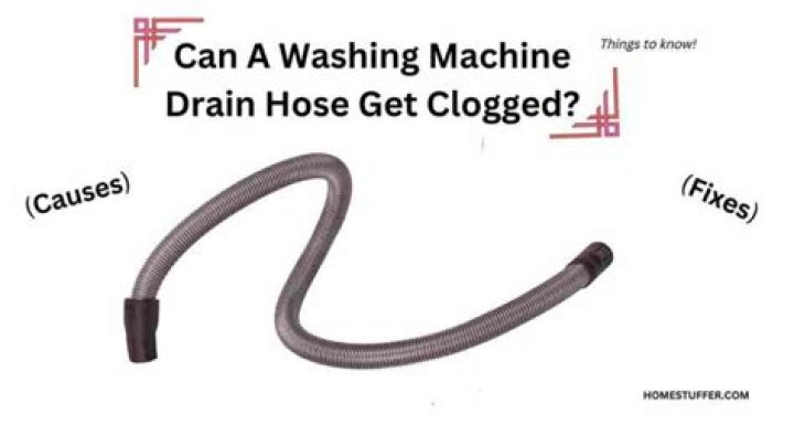 How do I know if my washing machine drain hose is clogged?