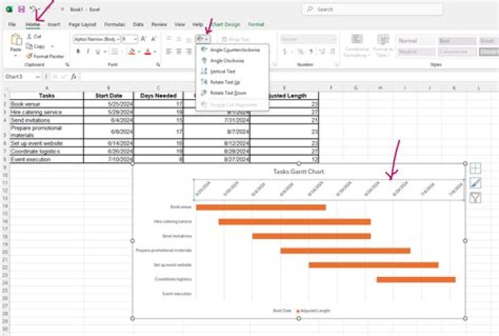 How do I make a Gantt chart in Word?