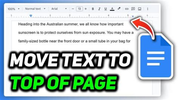 How do I move text to the top in CSS?