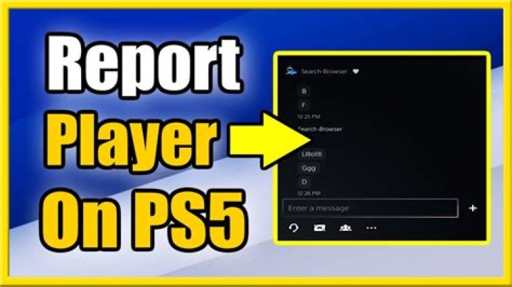 How do I report someone on ps5?