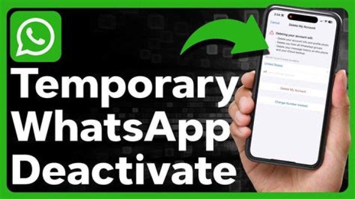 How do I temporarily deactivate WhatsApp on Iphone?