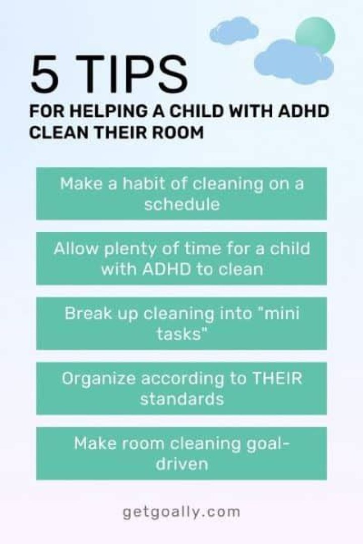 How do you clean a messy ADHD room?
