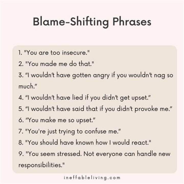 How do you counter blame shifting?