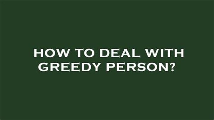 How do you deal with greedy in-laws?