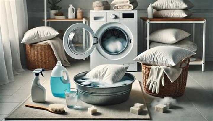How do you deep clean pillows?