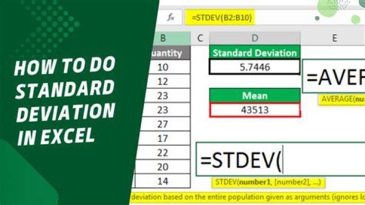 How do you find the mean and standard deviation in Excel?