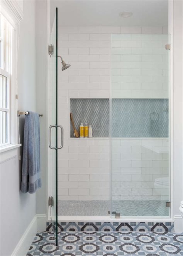How do you finish the outside edge of a tile shower?