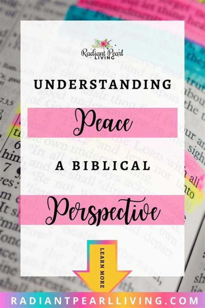 How do you get peace biblically?