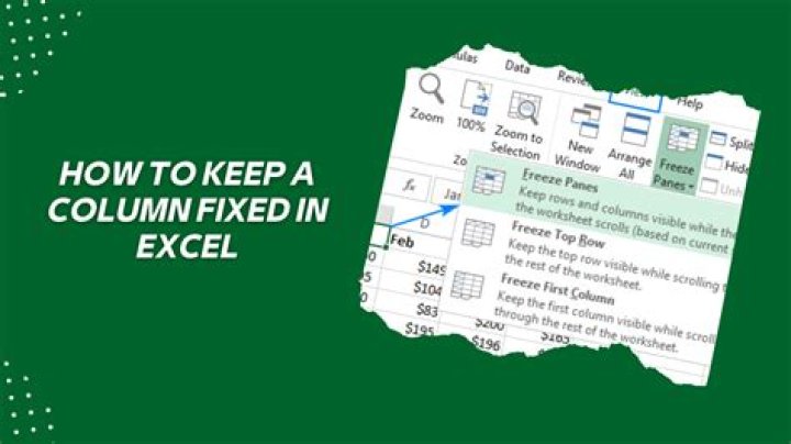 How do you keep columns fixed in Excel?