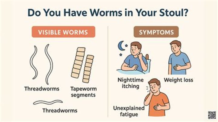 How do you know if you have worms in your stomach?