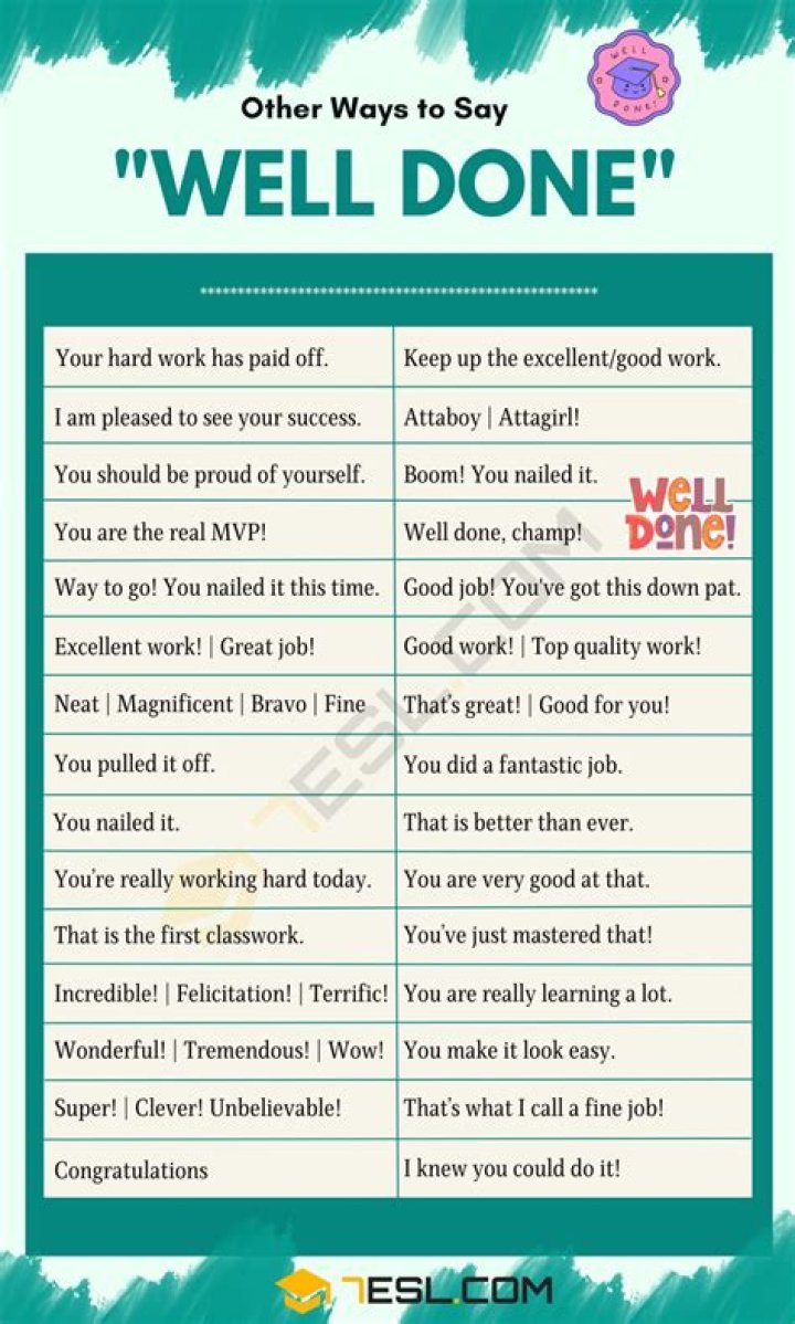 How do you say well done without sounding Patronising?