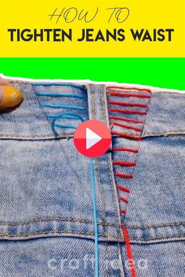 How do you tighten jeans with hair ties?