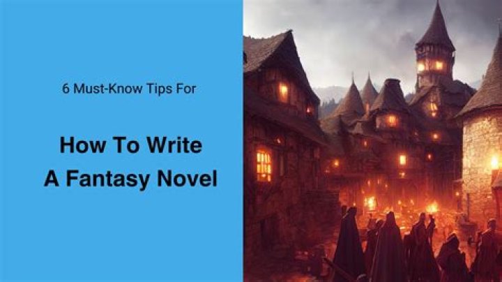 How do you write a fantasy novel?