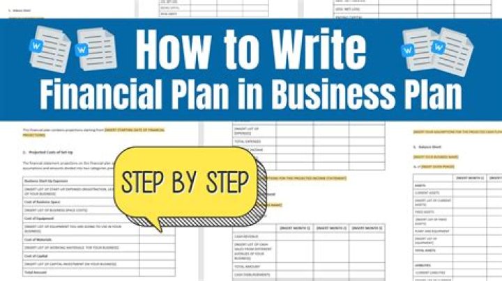 How do you write a financial plan?