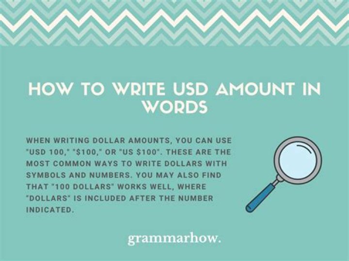 How do you write dollar amounts?