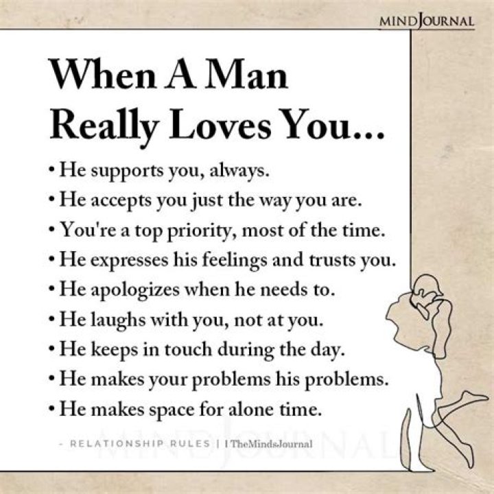 How does a man feel when in love?