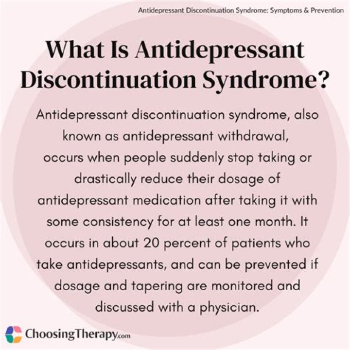 How long does discontinuation syndrome last?