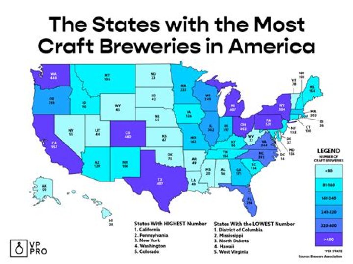 How many breweries are in Alabama?
