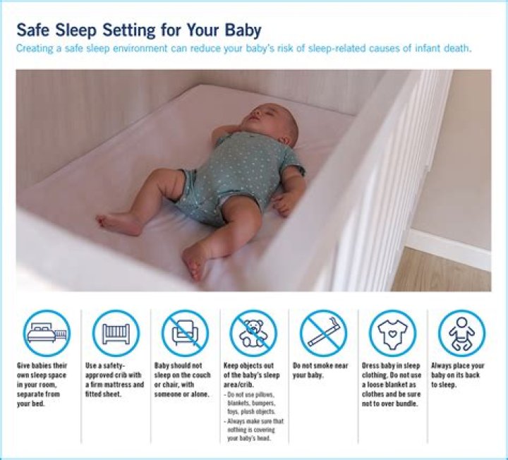 How should a baby sleep in a caravan?