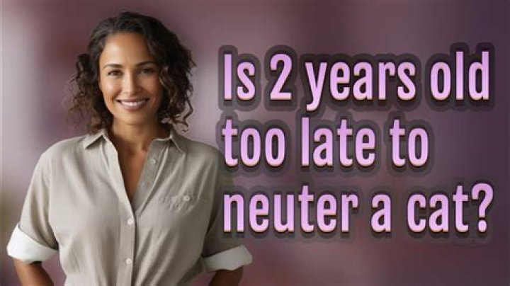 Is 2 years old too late to neuter a cat?