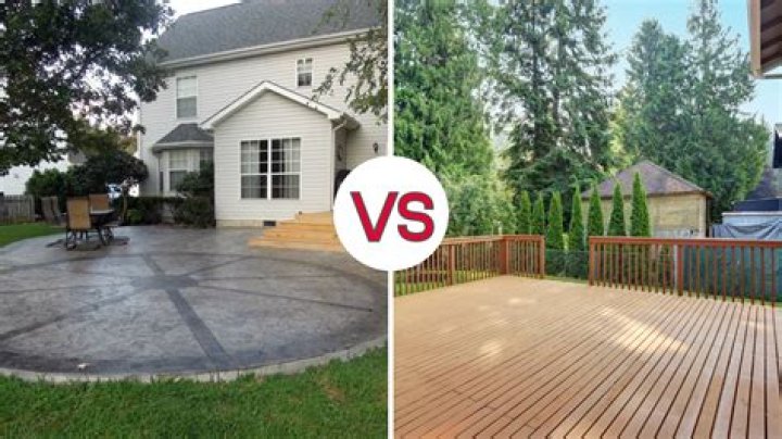 Is a concrete patio cheaper than a deck?