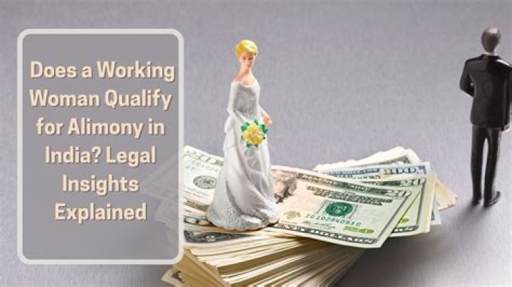 Is a working woman eligible for alimony?