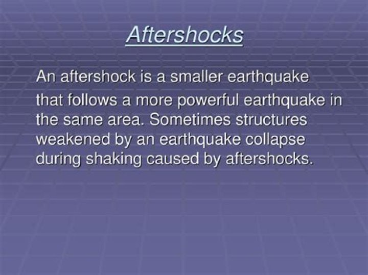 Is aftershock stronger than the earthquake?