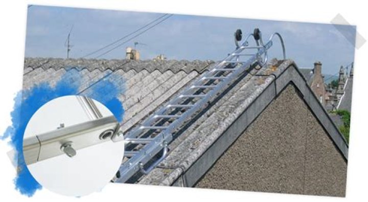 Is it safe to put a ladder on a roof?