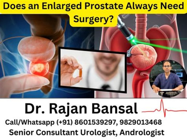 Is surgery necessary for enlarged prostate?