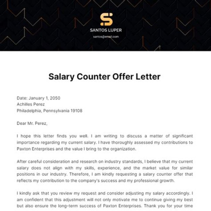Should you counter offer a salary?