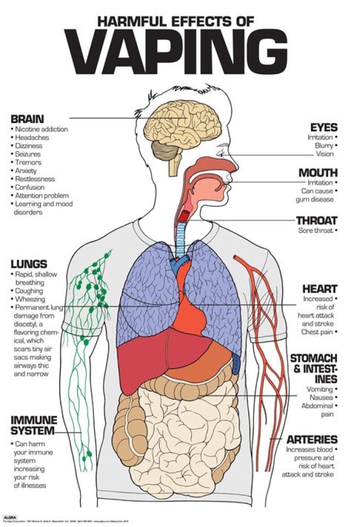 What are 3 harmful effects of vaping?