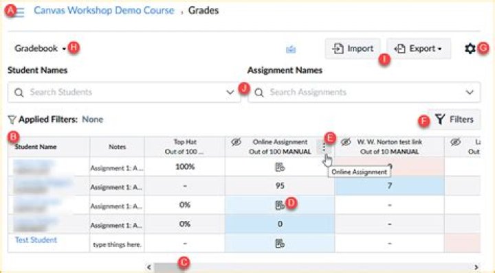What are imported assignments in Canvas?