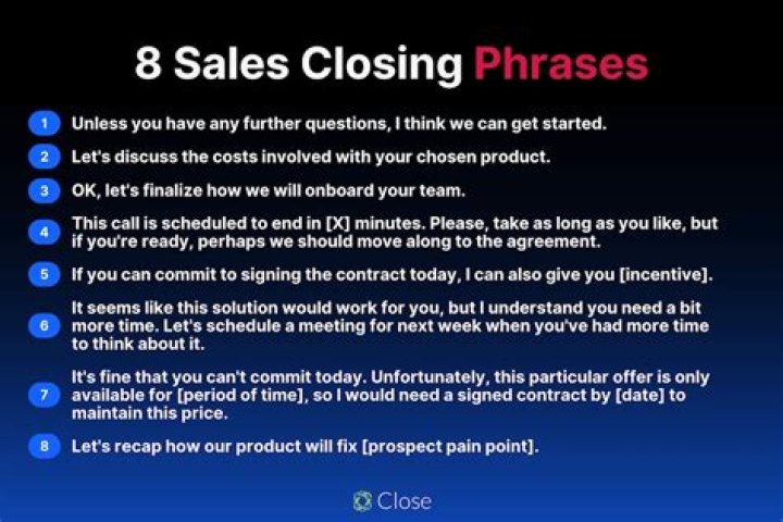 What are some closing statements to avoid in professional settings?