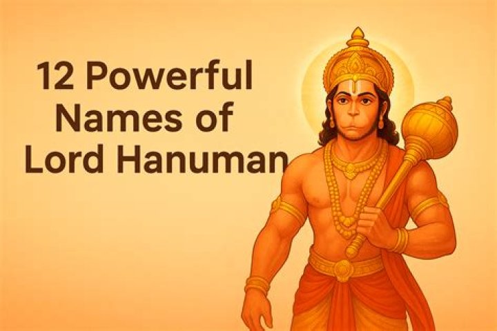 What are the 12 names of Hanuman?